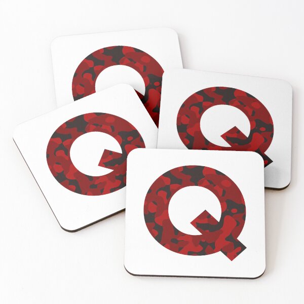 Item preview, Letter Q Red Camo Design designed and sold by NECHSTORE.