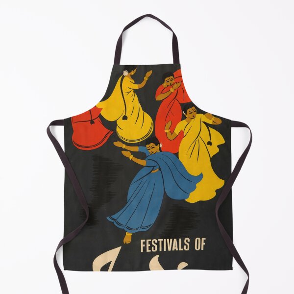 Item preview, retro classic Festivals of India poster designed and sold by CorasPosters.