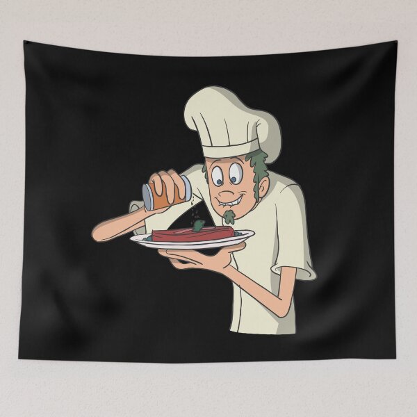 Item preview, Chef cook seasons a steak designed and sold by Monkey Ful.