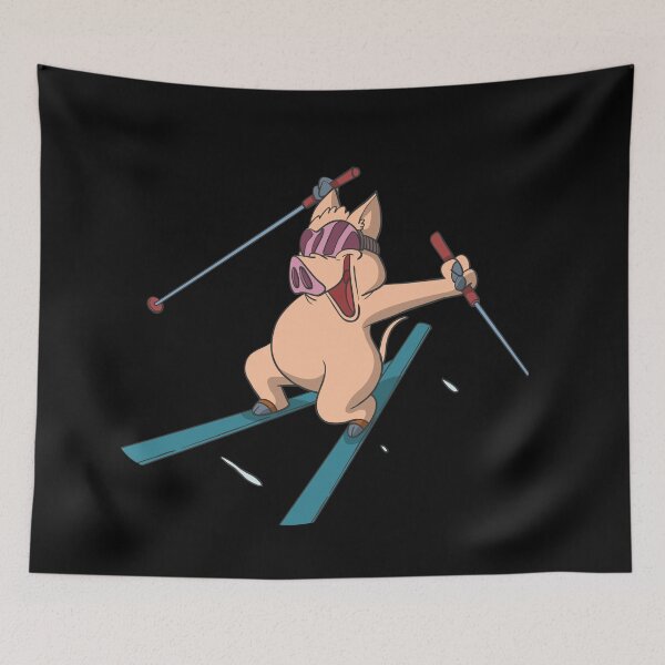 Item preview, Pig on ski freestyle jump designed and sold by Monkey Ful.