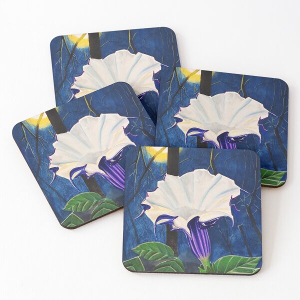 Item preview, Moonflower in the Moonlight Watercolor Painting designed and sold by julyperson.