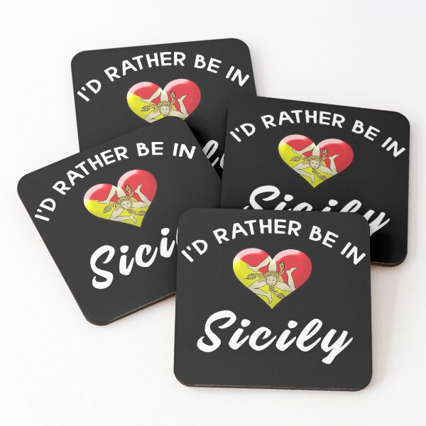 Item preview, I'd rather be in Sicily. With the Sicilian flag. designed and sold by obedtheartist.