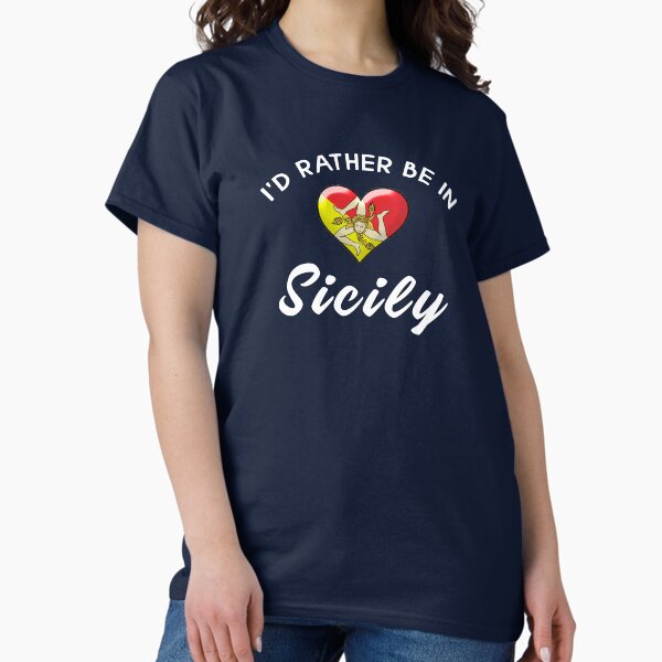 Item preview, I'd rather be in Sicily. With the Sicilian flag. designed and sold by obedtheartist.