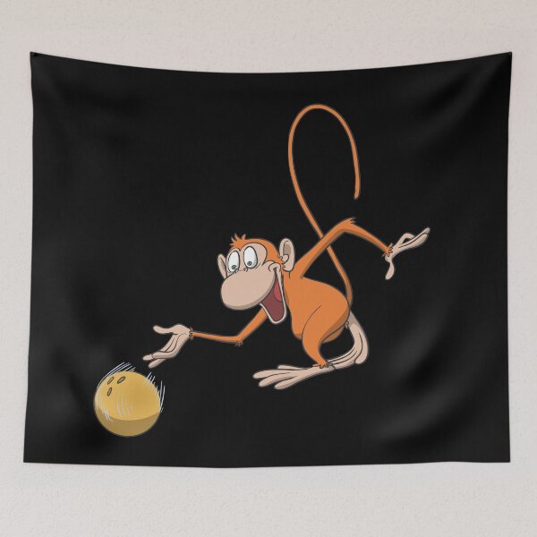 Item preview, Monkey throwing a bowling ball designed and sold by Monkey Ful.