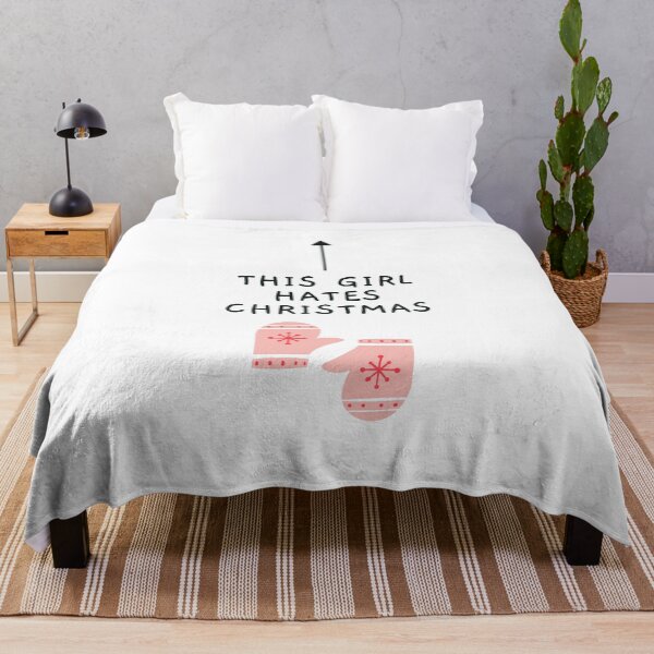 Item preview, This Girl Hates Christmas - Funny Offensive Christmas (White) designed and sold by mydoodlesateme.