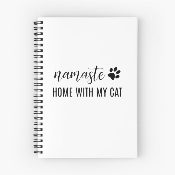 Item preview, Namaste Home With My Cat Black Text designed and sold by ClassySassyCats.