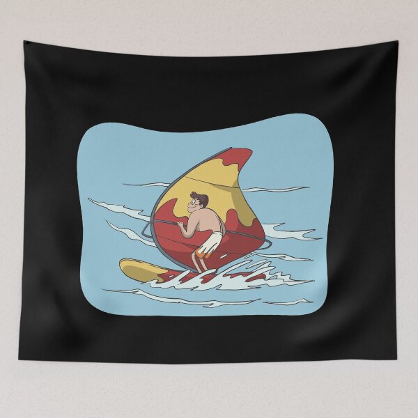 Item preview, Windsurfing surfer at a jibe gift designed and sold by Monkey Ful.