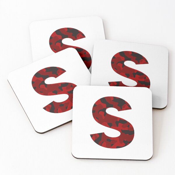 Item preview, The Letter S Red Camo Design designed and sold by NECHSTORE.