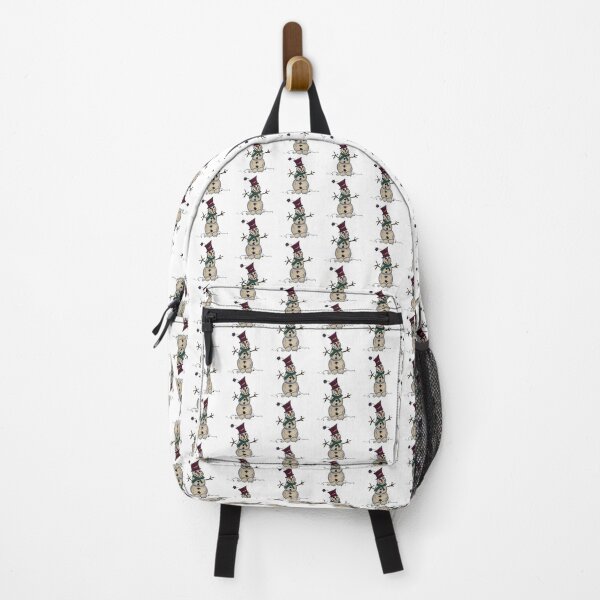 THE HAPPY SNOWMAN WEARING HIS TOPHAT AND SCARF Backpack