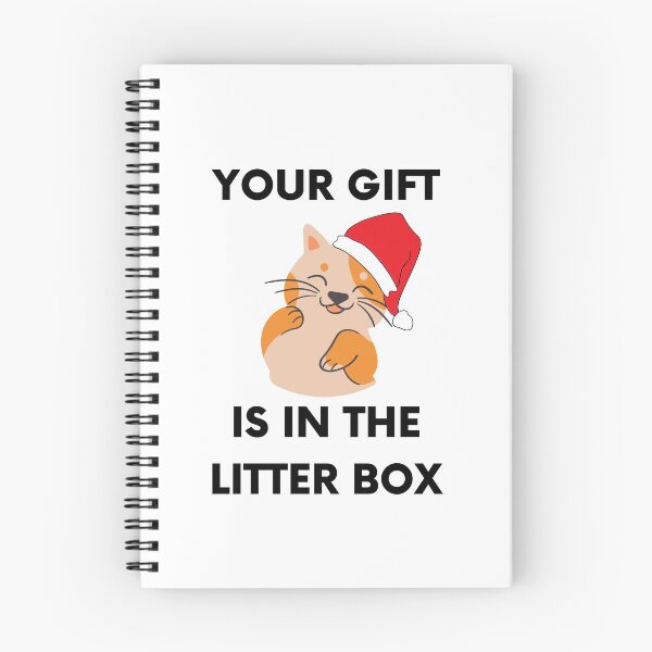 Item preview, Your Gift is in the Litter Box - Offensive Cat Christmas (White) designed and sold by mydoodlesateme.