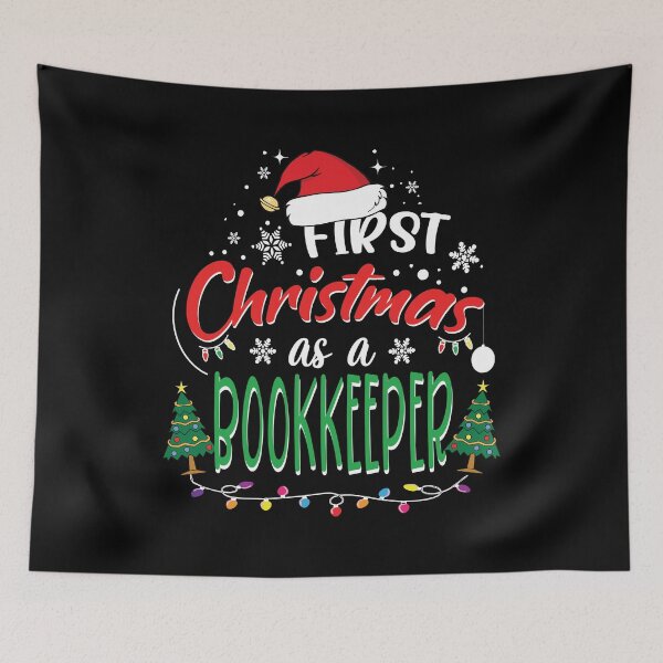 Item preview, First Christmas as a Bookkeeper Funny 1st Christmas Gifts Ideas for New Bookkeeper Accounting Bookkeepers designed and sold by clothesy7.