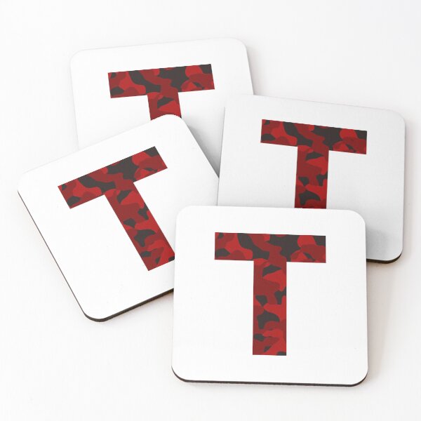 Item preview, Letter T Red Camo Design designed and sold by NECHSTORE.
