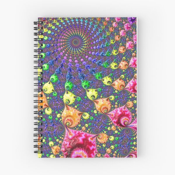 Artikelvorschau, Psychedelic Vibrant Bunt Groovy Hippie Boho Regenbogen Spiral Fractal entworfen und verkauft von Kaleiope Studio.