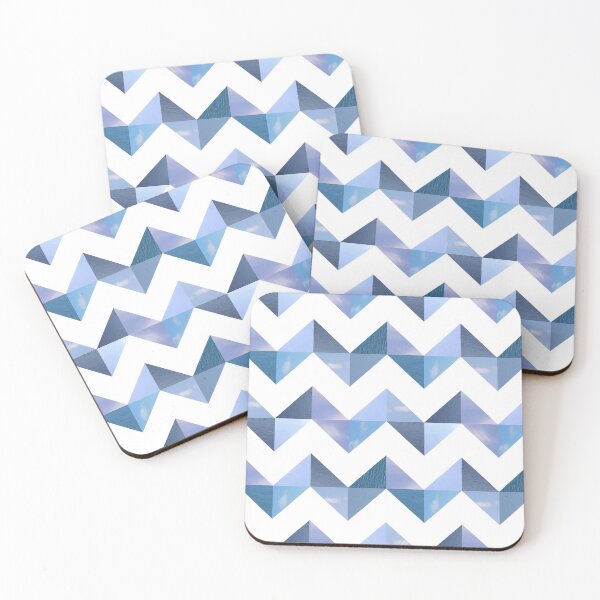 Item preview, Geometric blue triangle pattern Water and Sky Photo Patchwork  designed and sold by InkLove.