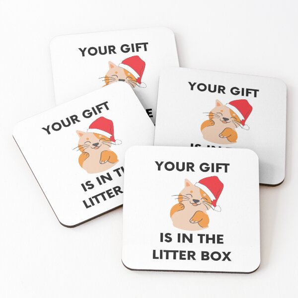 Item preview, Your Gift is in the Litter Box - Offensive Cat Christmas (White) designed and sold by mydoodlesateme.