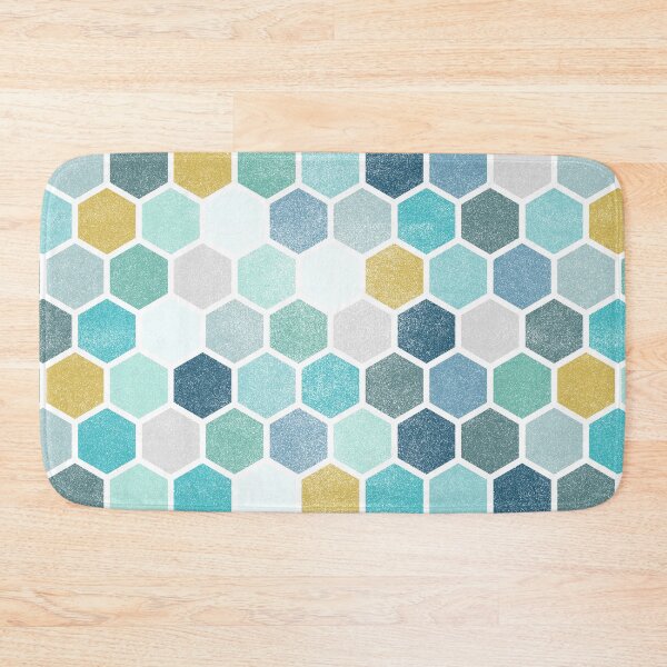 Item preview, Blue Hue Hexagon Pattern designed and sold by rianfee.