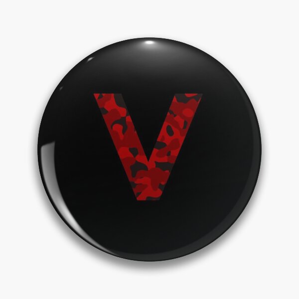 Item preview, Letter V Red Camo Design designed and sold by NECHSTORE.