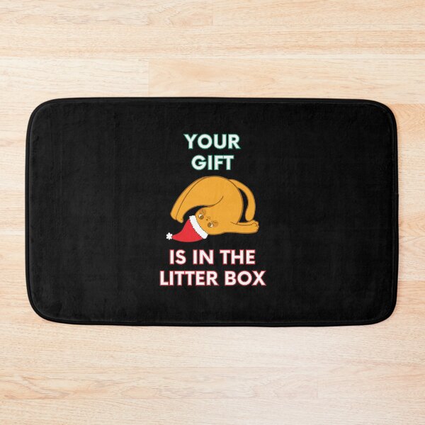 Item preview, Your Gift is in the Litter Box - Offensive Cat Christmas (Dark) designed and sold by mydoodlesateme.