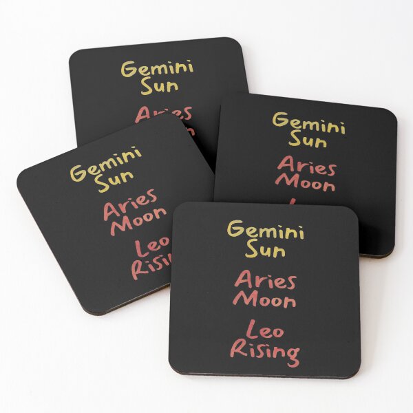 Item preview, Gemini Sun Aries Moon Leo Rising Text designed and sold by leomooncreates.