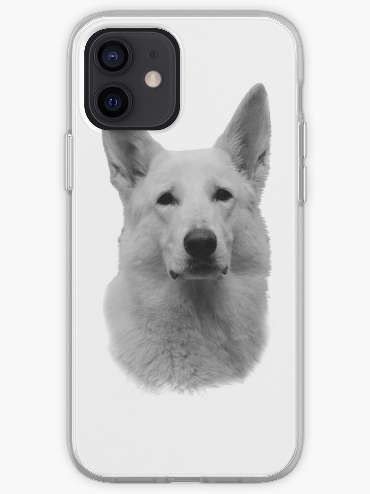 Weisser Schaferhund Iphone Hulle Cover Von Cosmiccactus Redbubble