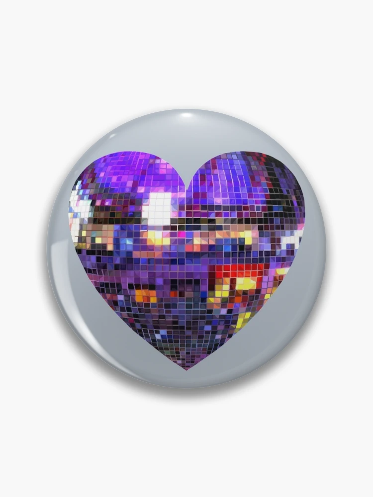 Pink Disco Ball Heart - Disco - Pin