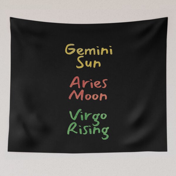 Item preview, Gemini Sun Aries Moon Virgo Rising Text designed and sold by leomooncreates.