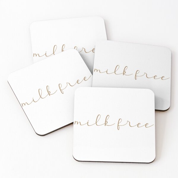 Item preview, Milk Free Neutral Script Allergy Awareness Graphic designed and sold by lilytepper.