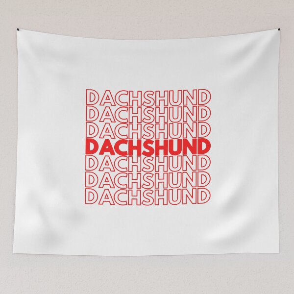 Item preview, Retro 80s Thank You Grocery Bag Dachshund Dog designed and sold by Guarddogdrive.
