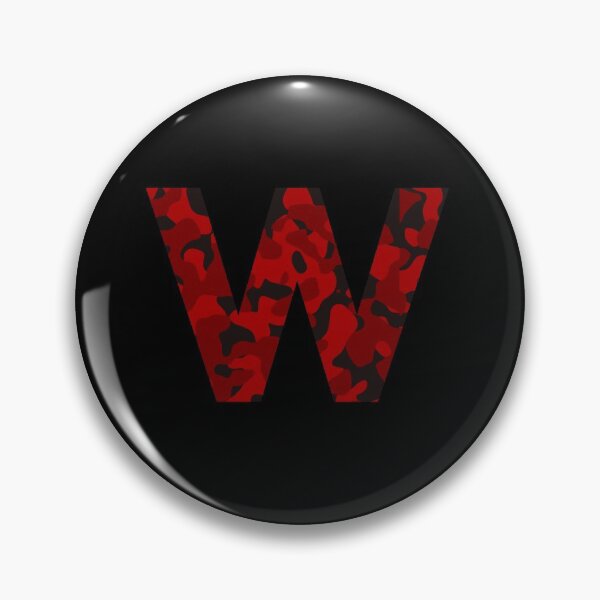 Item preview, The Letter W Red Camo Design designed and sold by NECHSTORE.