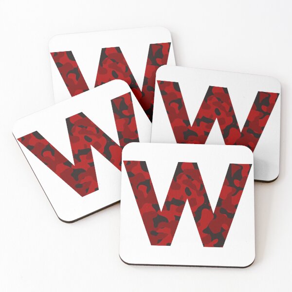 Item preview, The Letter W Red Camo Design designed and sold by NECHSTORE.