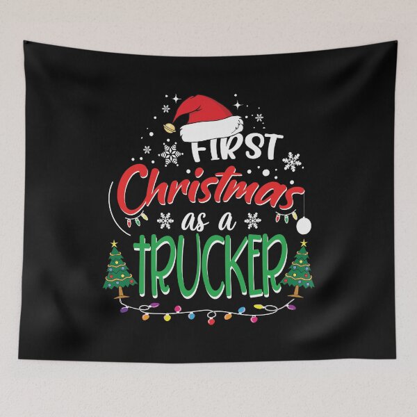 Item preview, First Christmas as a Trucker Funny 1st Christmas Gifts Ideas for New Trucker Truckers designed and sold by clothesy7.