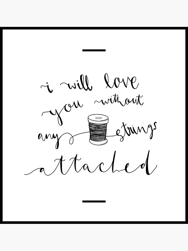 "Without Any Strings Attached (Square Logo)" Sticker for Sale by