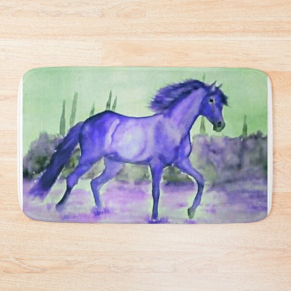 Item preview, Purple fantasy watercolor horse designed and sold by horseaddicted.