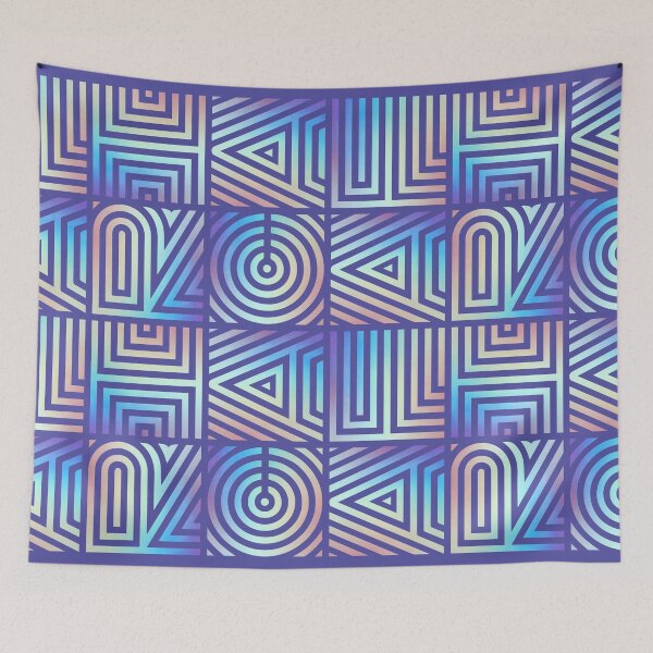 Item preview, Ηolographic Modern Geometric Line Art African Pattern designed and sold by Inogitna Designs.