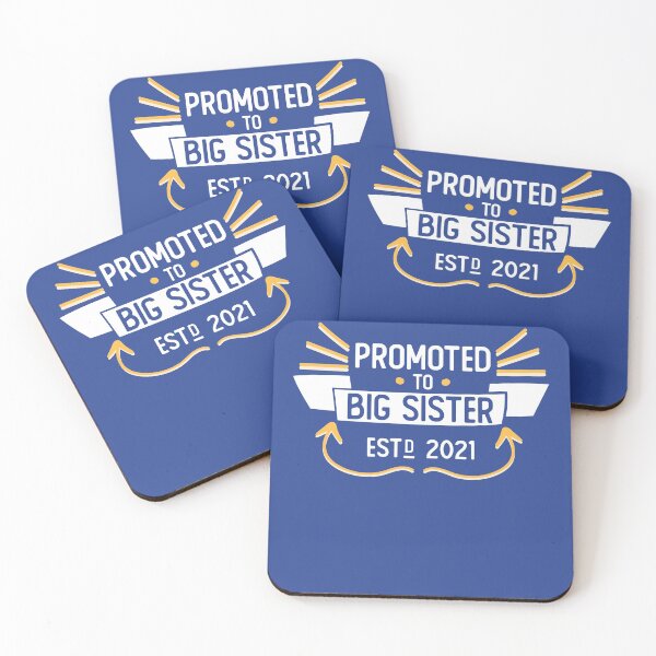 Item preview, 2021 Promoted to Big Sister Soon to Be Sis Older Elder Sibling Family Relatives Sisterhood designed and sold by gkao.