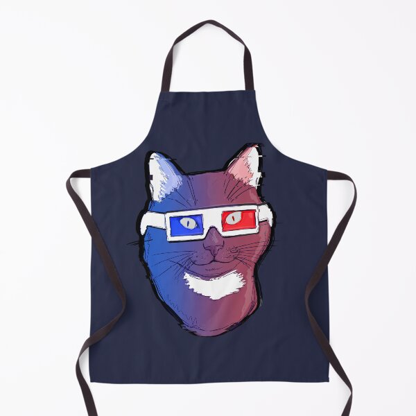 Item preview, Retro Cat Wearing 80s 3D Glasses Illustration designed and sold by KimVanG.