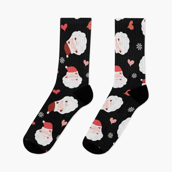 Item preview, Santa Claus, Snow Flakes, Hearts, Love - Christmas Spirit Pattern, Black designed and sold by Petra Becker.