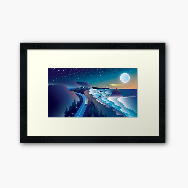 Coast Drive Framed Art Print