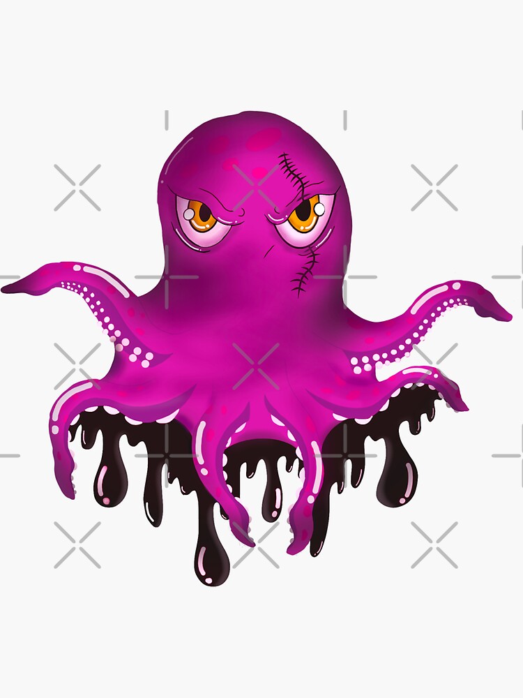 "Octopus Ink Drip" Sticker for Sale by DannyPhantxm Redbubble