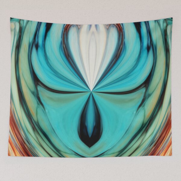 Item preview, Abstract blue Buddah closing his eyes designed and sold by Digibee.
