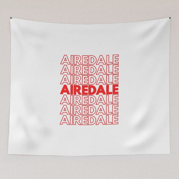 Item preview, Retro 80s Thank You Grocery Bag Airedale Dog designed and sold by Guarddogdrive.