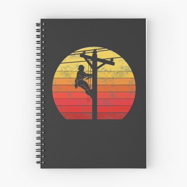 Item preview, Retro style Silhouette Power Pole Electrician Linemen Gift designed and sold by allsquarestudio.