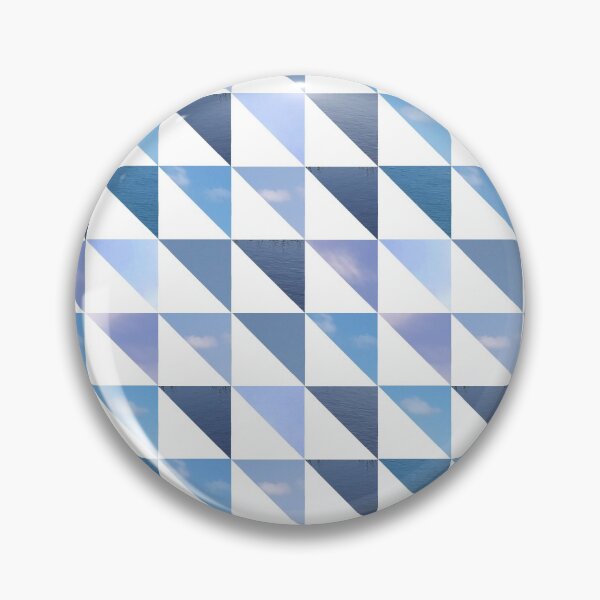 Item preview, Geometric blue triangle pattern Water and Sky Photo Patchwork  designed and sold by InkLove.