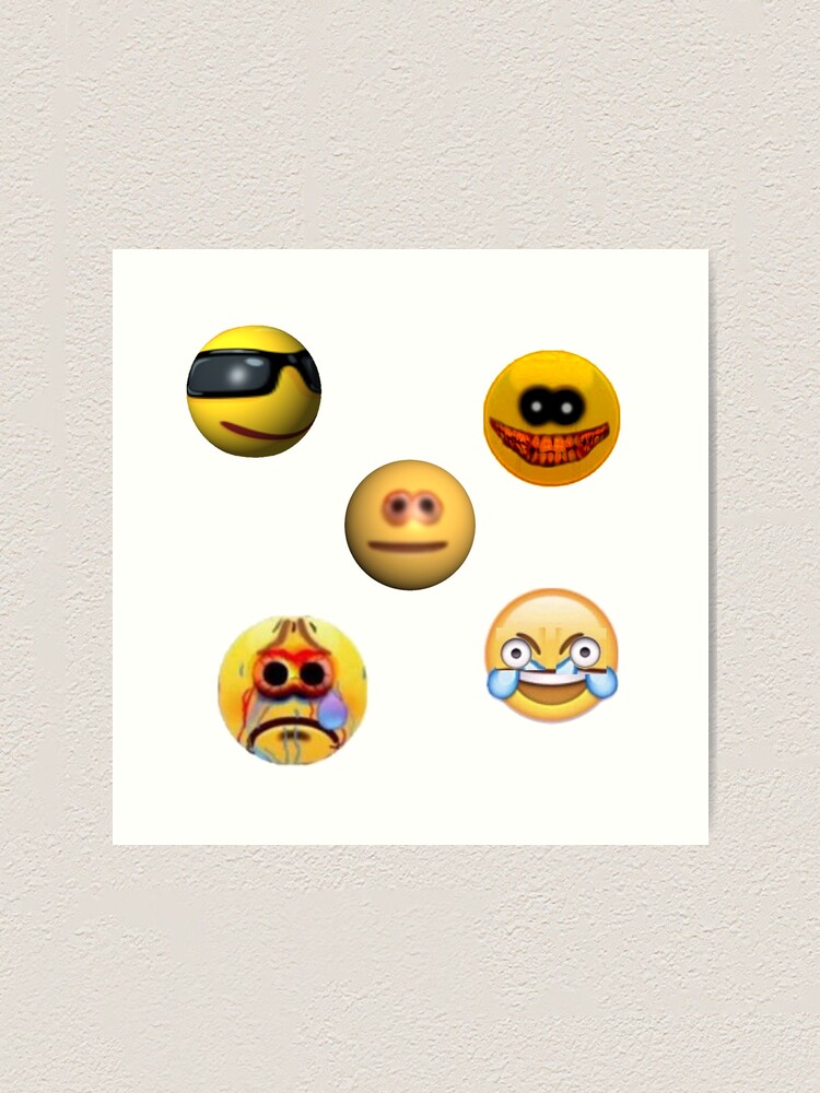 Cursed Emojis Set Art Print for Sale by Kaito Designs