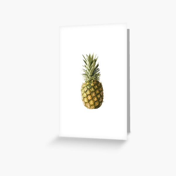 oil painted pineapple artwork art Greeting Card