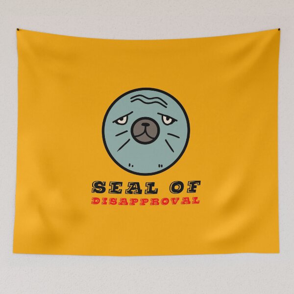 Item preview, Seal of Disapproval amazing grumpy seal funny design  designed and sold by thebaronart.