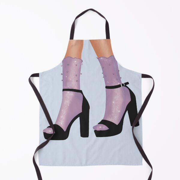 Item preview, Black strappy platform heel with purple socks that are adorned with pearls and diamanté's designed and sold by Tana-B.