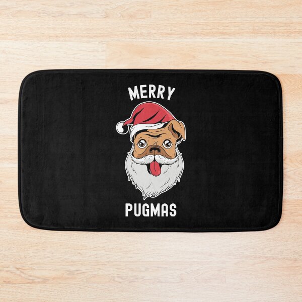 Item preview, Merry Pugmas Pug With Santa Hat designed and sold by OnepixArt.