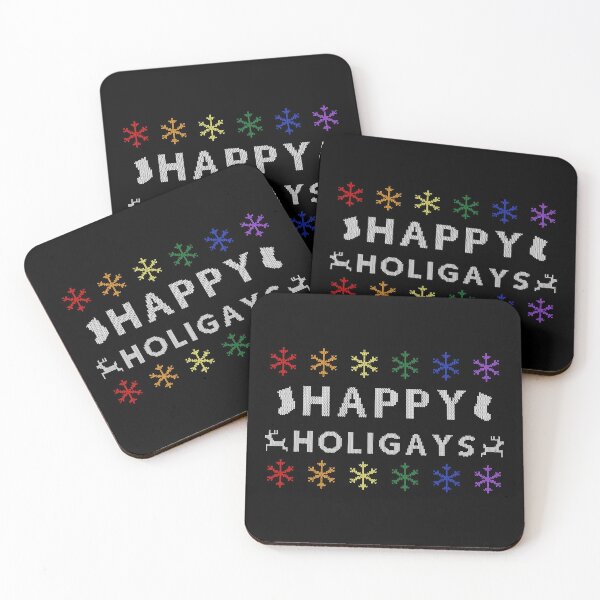 Item preview, Happy Holigays Ugly Sweater (Rainbow) designed and sold by Queerdelion.