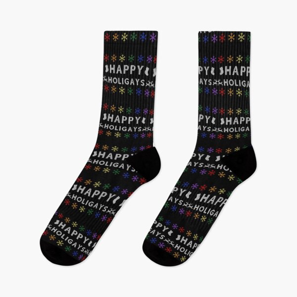 Item preview, Happy Holigays Ugly Sweater (Rainbow) designed and sold by Queerdelion.